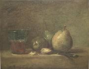 Jean Baptiste Simeon Chardin, Pears Walnuts and a Glass of Wine (mk05)